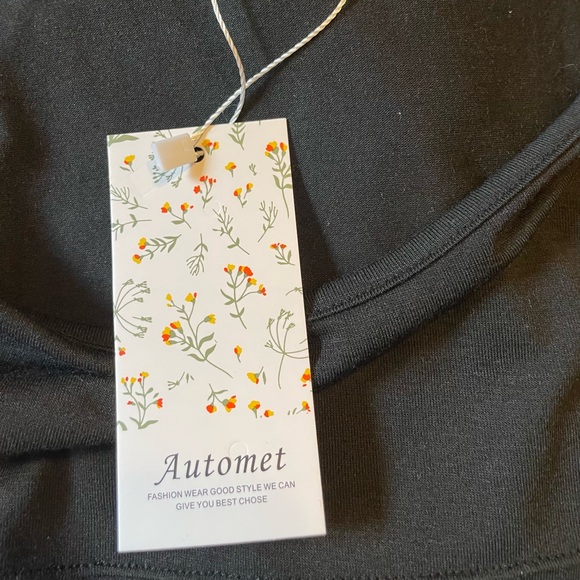 Automet Women's Casual Chic Black Pullover Top Lace Sleeves Size 2XL NWT Boho - Picture 8 of 9